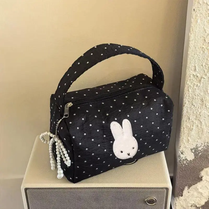​​Miffy Mini Handheld Cosmetic Purse Travel Makeup Organizer Durable Stain-Resistant Cosmetic Pouch for Women Students on-the-Go