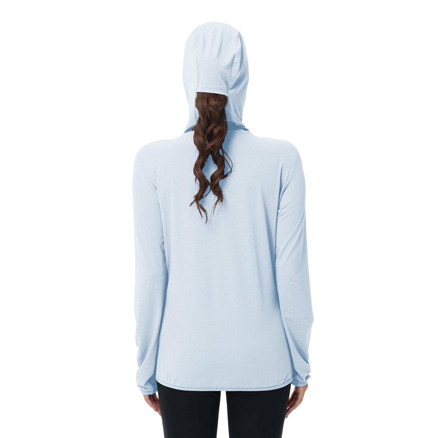 Women's Lightweight Long-Sleeved Sunscreen Hoodie Jacket - Full-Range Large Elastic, Breathable, Cool - Suitable for Hiking, Fishing - Multiple Color Options