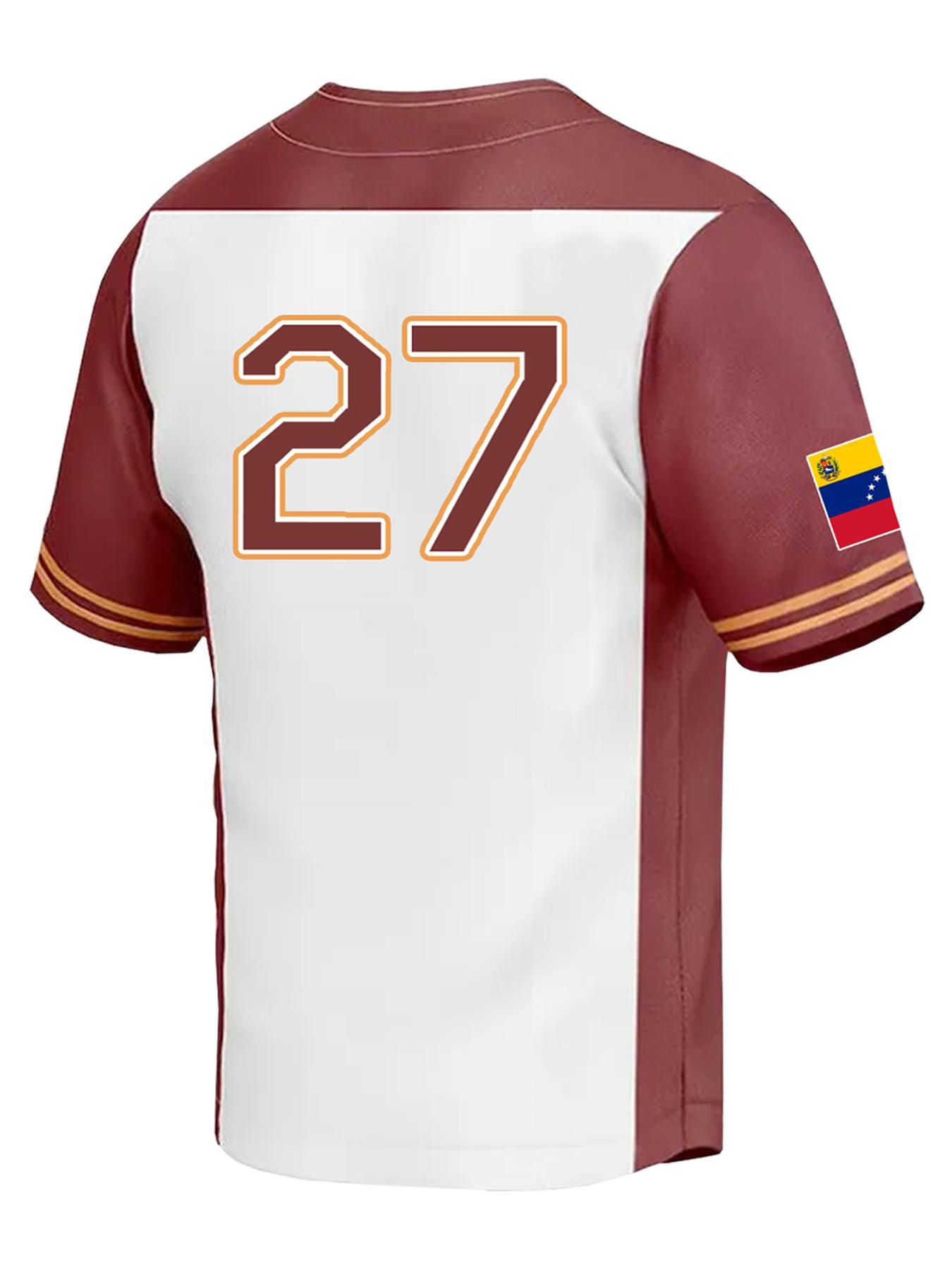 Men's Letter & Figure Patched Button Front Baseball Jersey,Casual Loose Short Sleeve V-Neck Baseball Top for Fall & Winter, Basebal Christmas Gifts, Men's Sportswear for Training & Competition, Workout Tops Sports Clothing