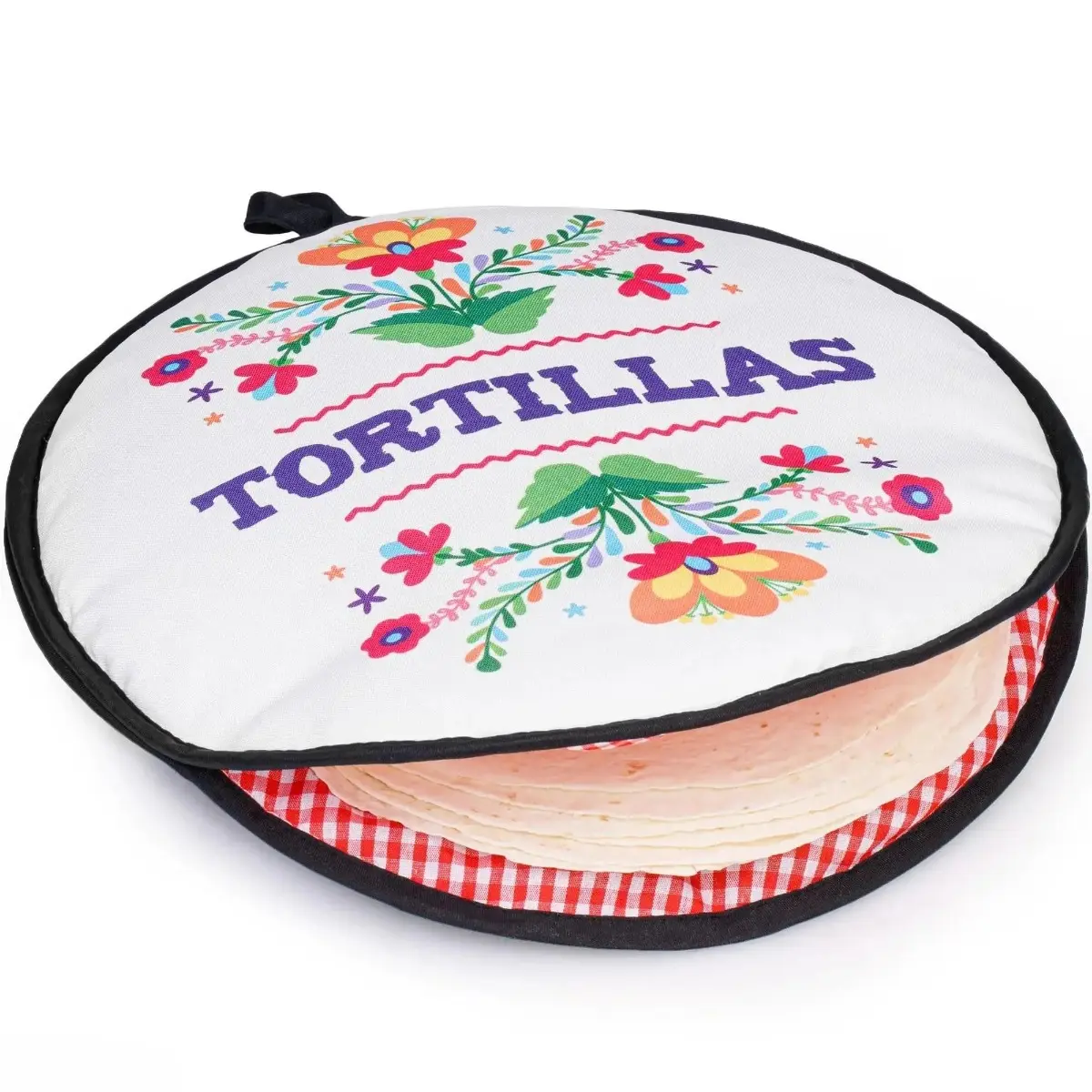 12 Inch Tortilla Warmer Pouch, Microwavable Fabric Tortilla Heater & Insulated Tortilla Keeper, Keeps Flour & Corn Tortillas Soft and Warm, Reusable Heat Retention Bag for Taco Night, Mexican Dinner, BBQ, Camping by PixiPy