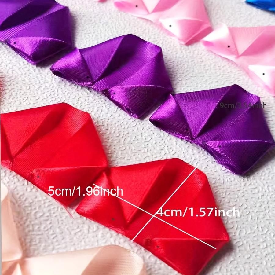 Handcrafted Ribbon Rose Petals – DIY "Eternal Rose" Petals (Set of 100). Handmade, Semi-Finished Ribbon Petals (Randomly Selected: Two Different Techniques-Die-Cut or Hot-Stamped). A Perfect Gift for Mother's Day.