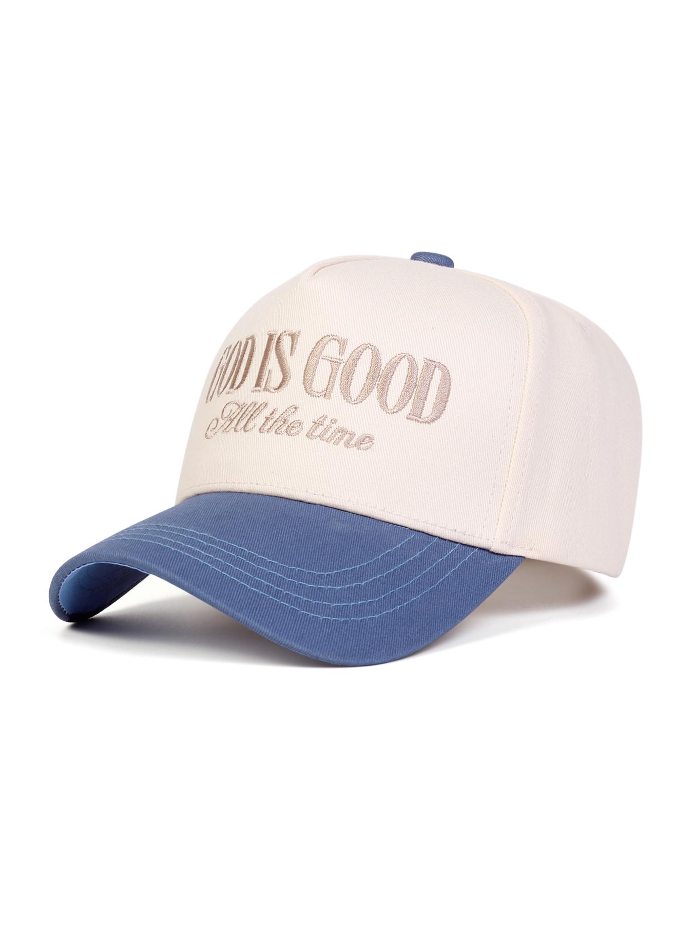 Unisex God Is Good Five-Panel Baseball Cap, Adjustable Outdoor Sun Protection Hat, Casual Headwear for Travel Beach Vacation, Quality Caps