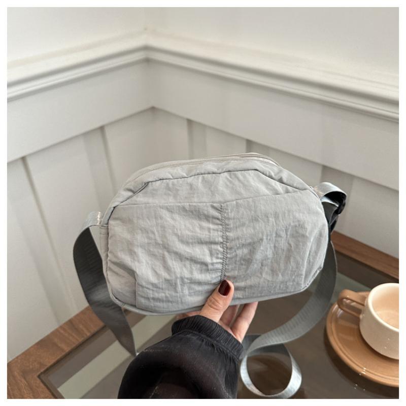 Simple Literary Small Square Bag Solid Color Casual Japanese Style Personality Single Shoulder Crossbody For Women