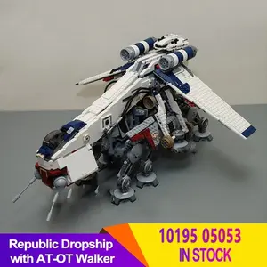 1758 Pcs Compatible 05053 10195 Republic Model Toy Drop Ship Building Set, At-Ot Walker Educational Toy Blocks, Kids Construction Kit Buildable Blocks Kit