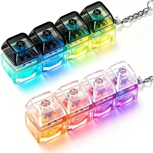 Keyboard Fidget Keychain,Stress Relief Anxiety Sensory Clicker Toy, Keyboard Button Finger Clicker for Anxiety Stress Relief, Sensory Decompression Toy for Kids & Adults (2 Pcs Click)fidget toys