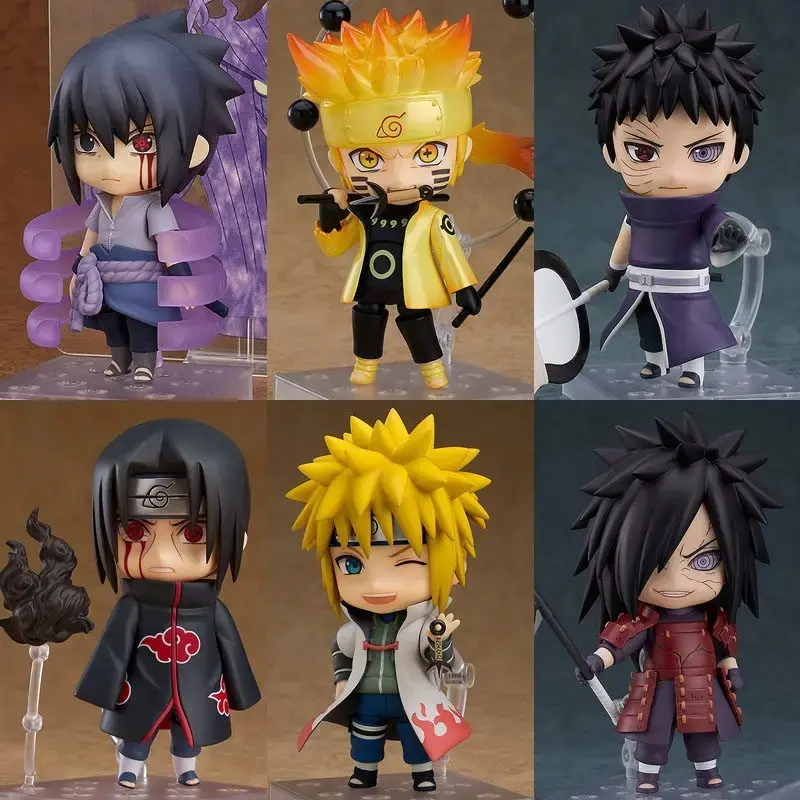 16pcs Nendoroid Naruto Shippuden Q Version Anime Action Figure Naruto Itachi Sasuke Kakashi Articulated Model Toy Birthday Gift