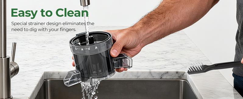 Kismile Cold Press Juicer Machine 4.4" Wide Feed Chute Slow Masticating Juicer for Whole Vegetables & Fruits High Juice Yield Easy to Assemble Clean One-touch Digital Color Control Panel