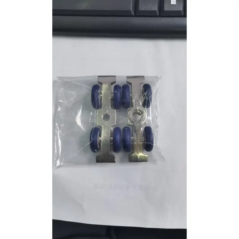 2-Pack 4-Wheel Zinc Alloy Sliding Door Pulleys, 23mm Roller Diameter x 25mm Width, M8 Center Screw Compatible Door Roller Hardware