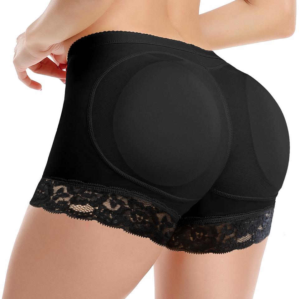 Women's Contrast Lace Butt Lifter Panties Padded Shapewear Fajas BBL Hip Enhancer Pads Shorts  Underwear Tummy Control Boyshorts for Women, Ladies Shapewear Bottoms for Daily Wear