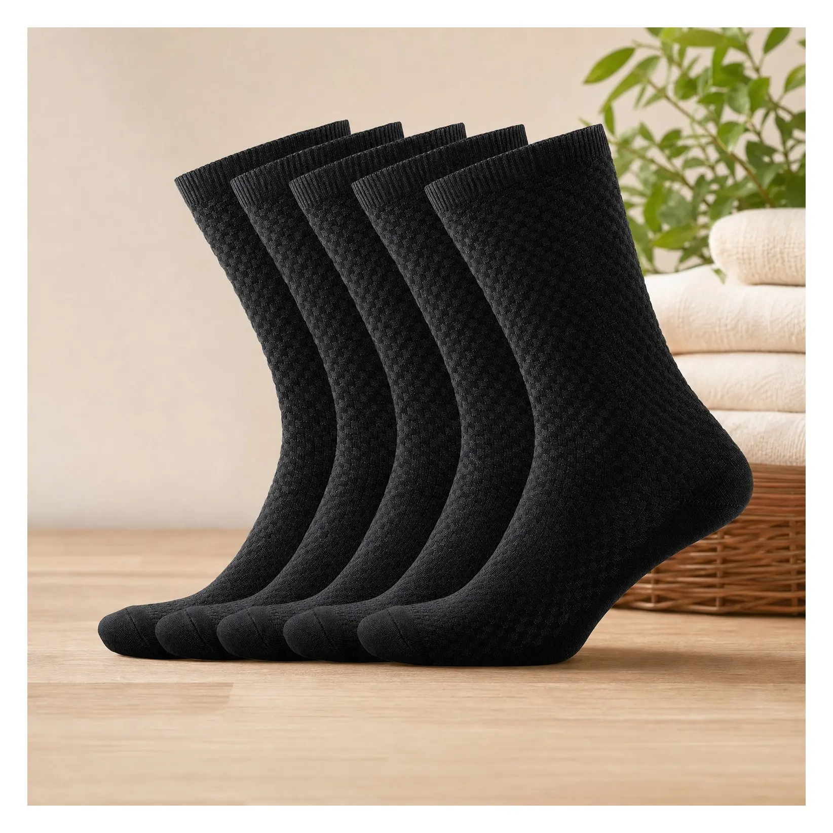 Men's Bamboo Rayon Socks 5-Pair Gift Box Set | Premium Quality Soft Breathable ComfortGift