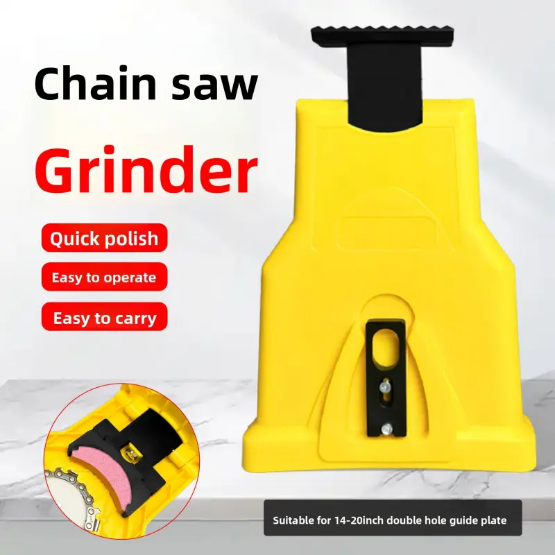 Portable Manual Chain Saw Sharpening Tool, Clamp-On Polishing Grinder, Fast Grinding Jig for All Chainsaw Chains