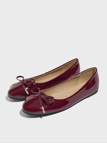 Women's Elegant Solid Color Bowknot Design Mary Jane Shoes, Fashionable Pointed Toe Flat Shoes, Casual Flats for Daily Wear, Lightweight Breathable Comfortable Shoes for Women & Girls