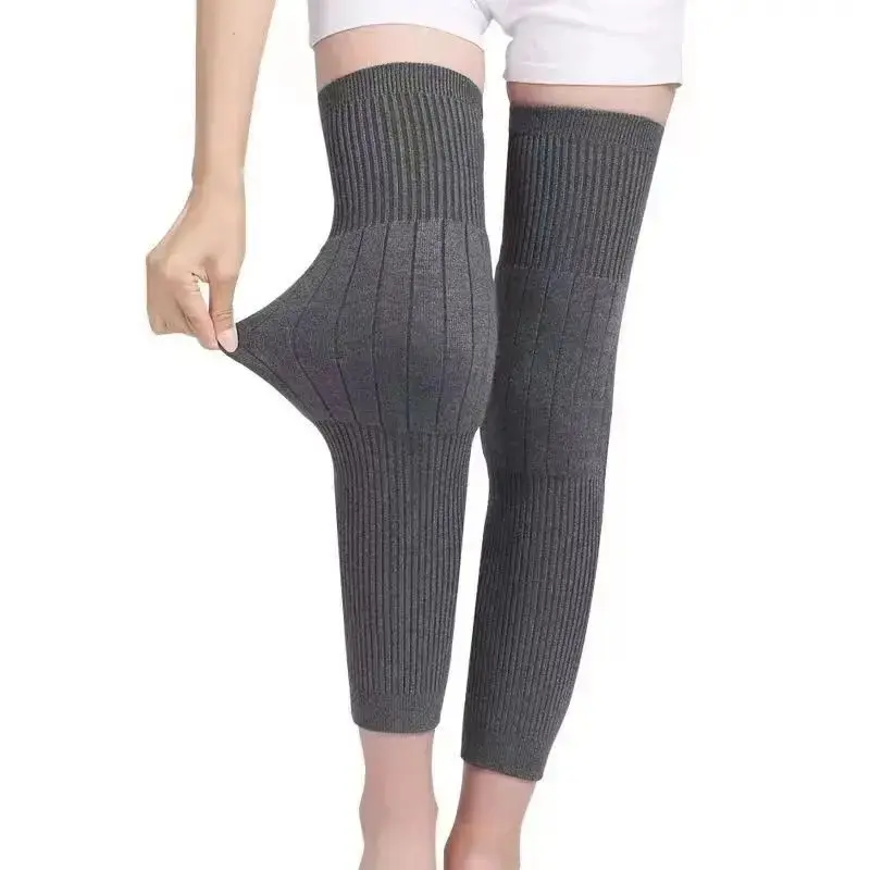 Lady's Winter Cashmere Knee-High Compression Leg Warmers, Thermal Knit High-Leg Support for Cold Days, Soft Cozy Material