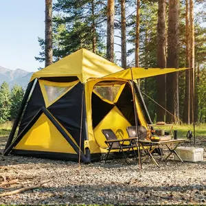 Inflatable Blow Up Tent  Camping with Hand Pump  2/3/4/6 Person, Easy Setup Outdoor Inflatable Oxd Waterproof Air Tent House  Family Camping Adult