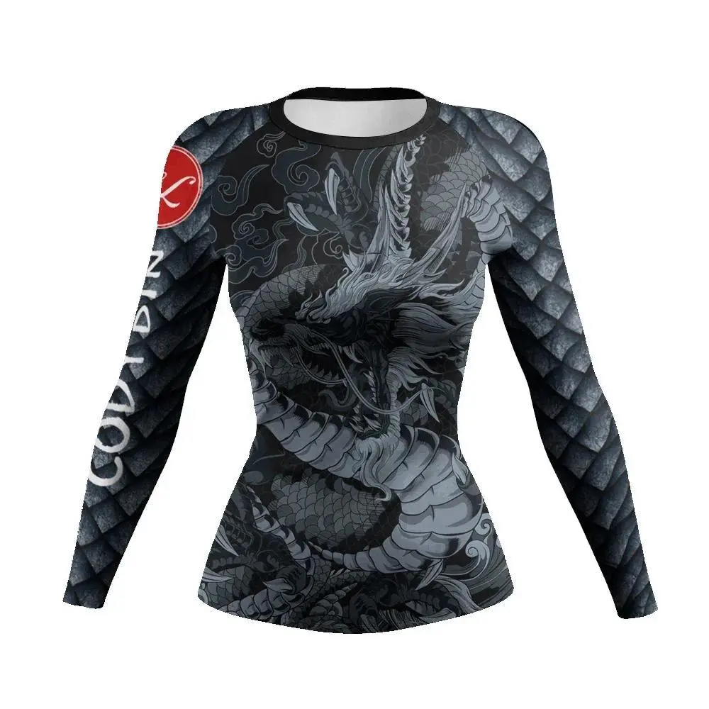 Rashguard Jiu Jitsut Shirts Voor Vrouwen Mma Compressie Shirt Muay Thai Gi Kickboksen Shirts Gym Sportkleding Bjj Gi Boks Truien