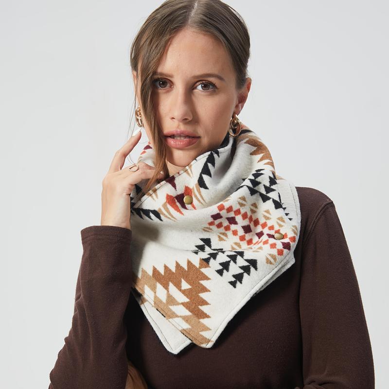 Women's Bohemian Western Winter Warmth Scarf - Hand Washable & Dry Cleanable, Windproof & Thermal Insulation