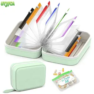 A8 Waterproof Pill Pouch Set Waterproof Pill Organizer Set with 14 Color Coded Pouches,Zippered Pill Large Weekly Pill Organizer Reusable Travel Medicine Case for Vitamins Fish Oil and Daily Essentials summervibes beach outfits,summerwins