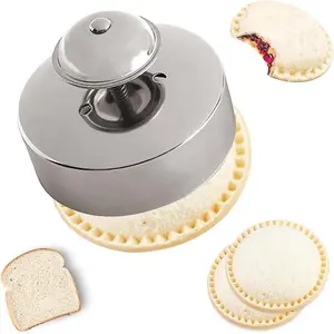 Food-Grade 304 Stainless Steel Sandwich Cutter & Sealer, 3.5-Inch Pbj Cutter for Kids, Uncrustables Sandwich Maker, Durable Design