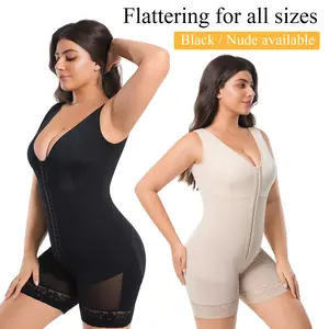 Fajas Colombianas Shapewear for Women – Tummy Control Full Body Shaper with Butt Lifter, Hooks & Zipper Closure, Seamless Bodysuit for Daily Wear & Workout