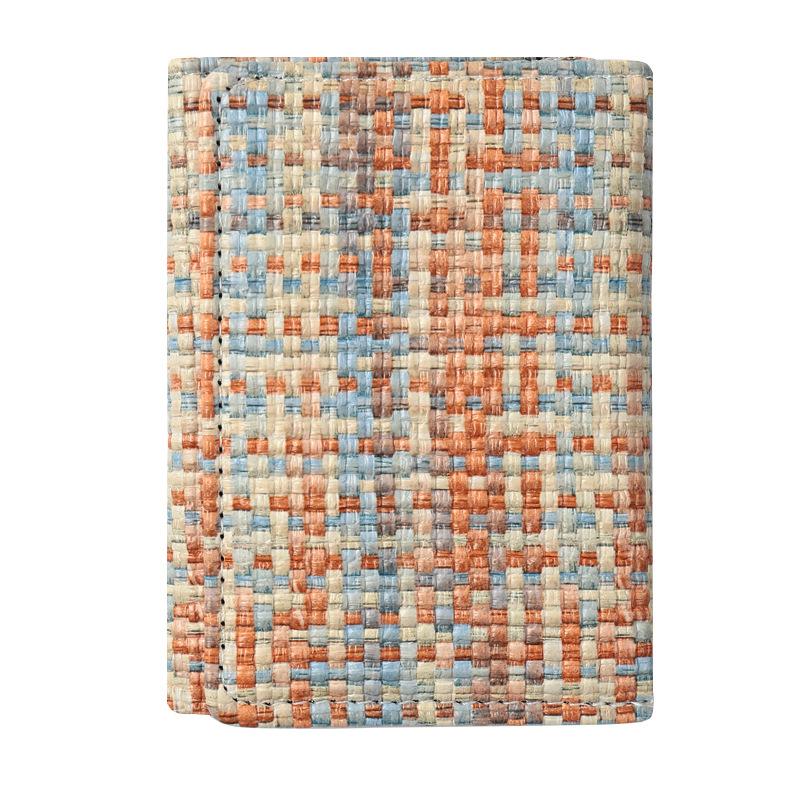 Woven Pattern Multi-Functional Card Holder PU Leather Wallet with Multiple Slots for Men & Women Creative ID Case for Credit Cards & Driver's License Everyday Essential