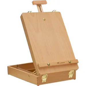 Premium Wooden Portable Tabletop Art Painting Easel Sketchbox for Beginners, Students & Artists