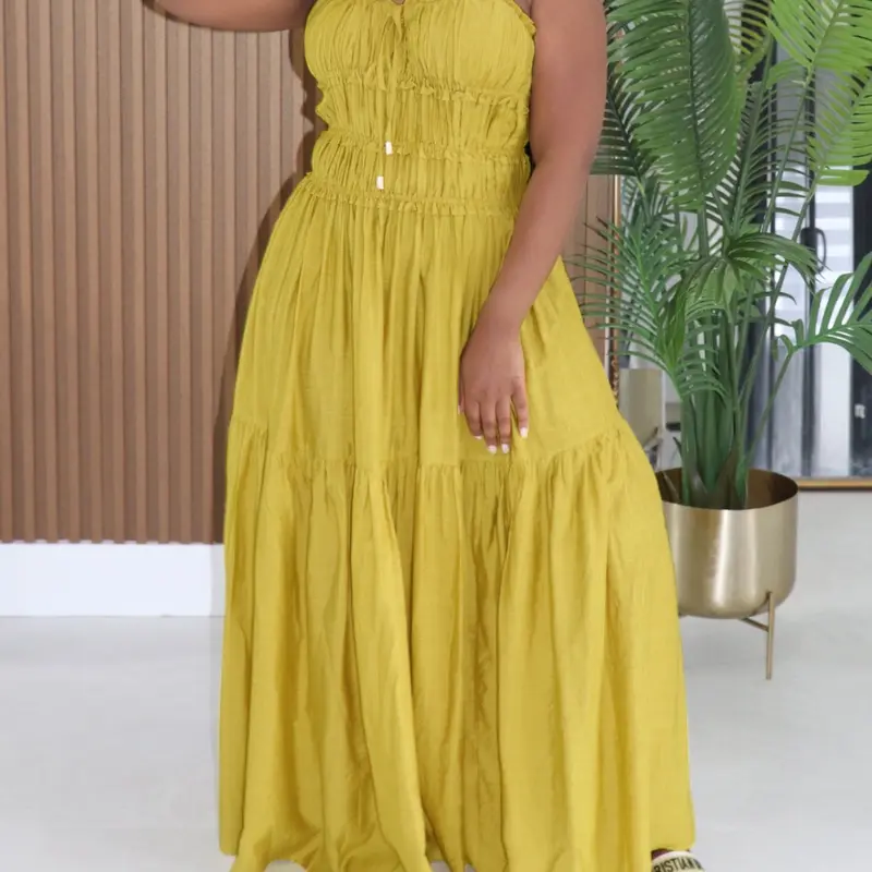 Women's Bohemian Boho Sleeveless Maxi Dress, Lightweight Summer Long Dress for Beach and Casual Party Wear