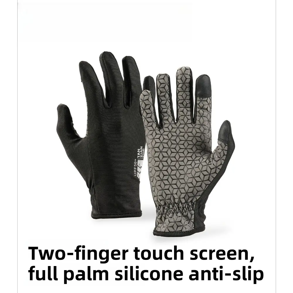Unisex Lightweight Outdoor Sports Gloves, Protective Gear for Cycling & Commuting, UPF50+ Sunproof, Full Palm Silicone Grip & Touchscreen Fingers, Includes Gloves, Adults, Light Weight, Anti-Skid, Breathable, Gardening