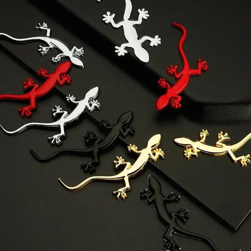 3D Metal Lizard Geko Rear Boot Trunk Side Fender Badge For Audi Quattro Sticker Decals Motorcycle Car Styling Accessories