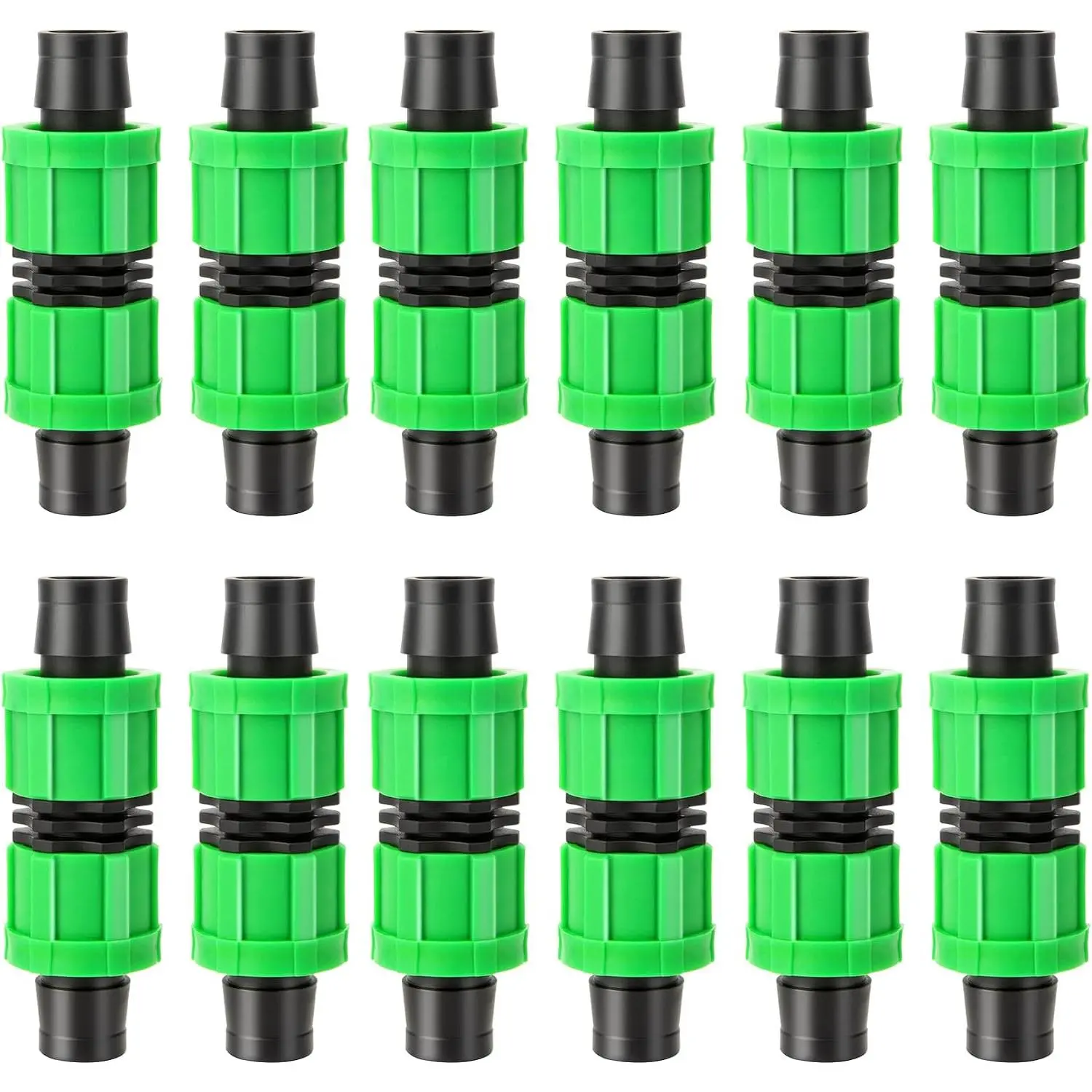 12 count Drip Irrigation Coupling, 5/8 Inch Drip Tape Irrigation Tubing Coupling, Connector Drip Tubing Fittings,Drip Irrigation Fittings,Compatible with  16-17 mm Drip Tape AG Tubing Drip