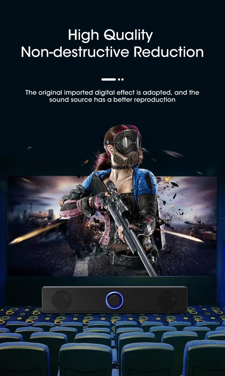 PC Soundbar Wired and Wireless Bluetooth Speaker USB Powered Soundbar for TV Pc Laptop Gaming Home Theater Surround Audio System PC Soundbar Wired and Wireless Bluetooth Speaker USB Powered Soundbar for TV Pc Laptop Gaming Home Theater Surround Audio System