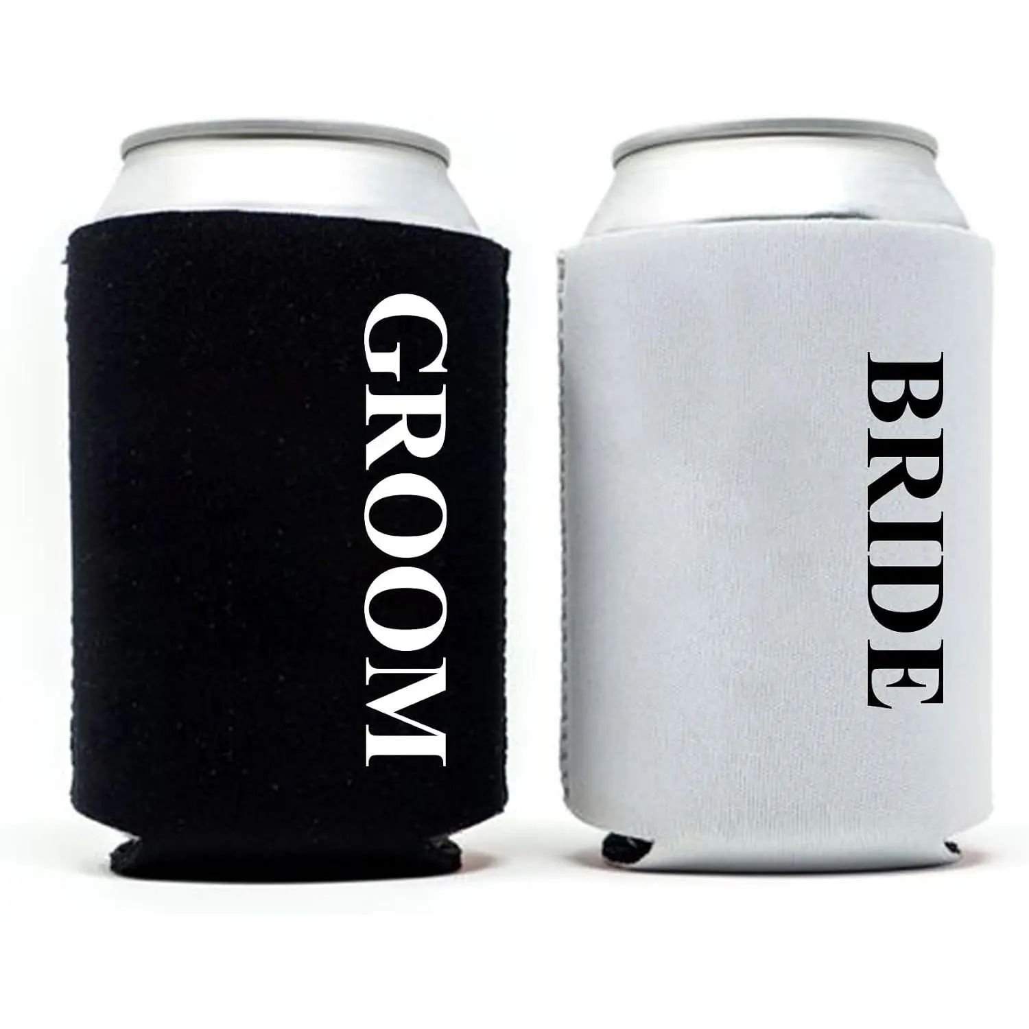 Bride and Groom  Koozies, Wedding Novelty Can Cooler, Engagement Gifts for Couples, Honeymoon Essentials.