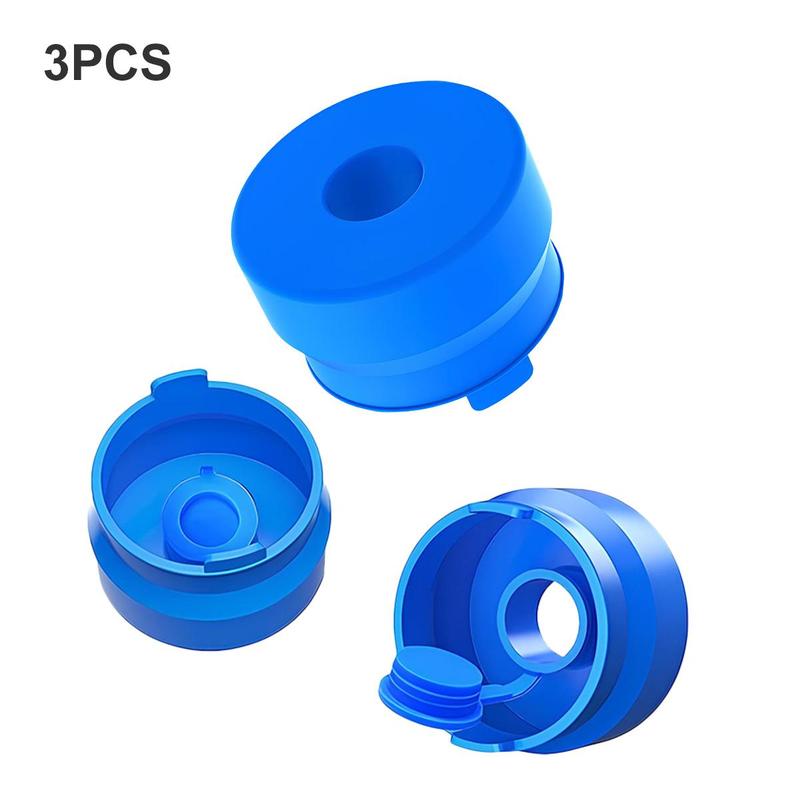 3 Counts/set Silicone Water Jug Cap, Reusable Spill-proof Dust-proof Water Bottle Cap, Food Grade Silicone Mini Replacement Water Bottle Cover, Drinkware Accessories for Home Office Dormitory
