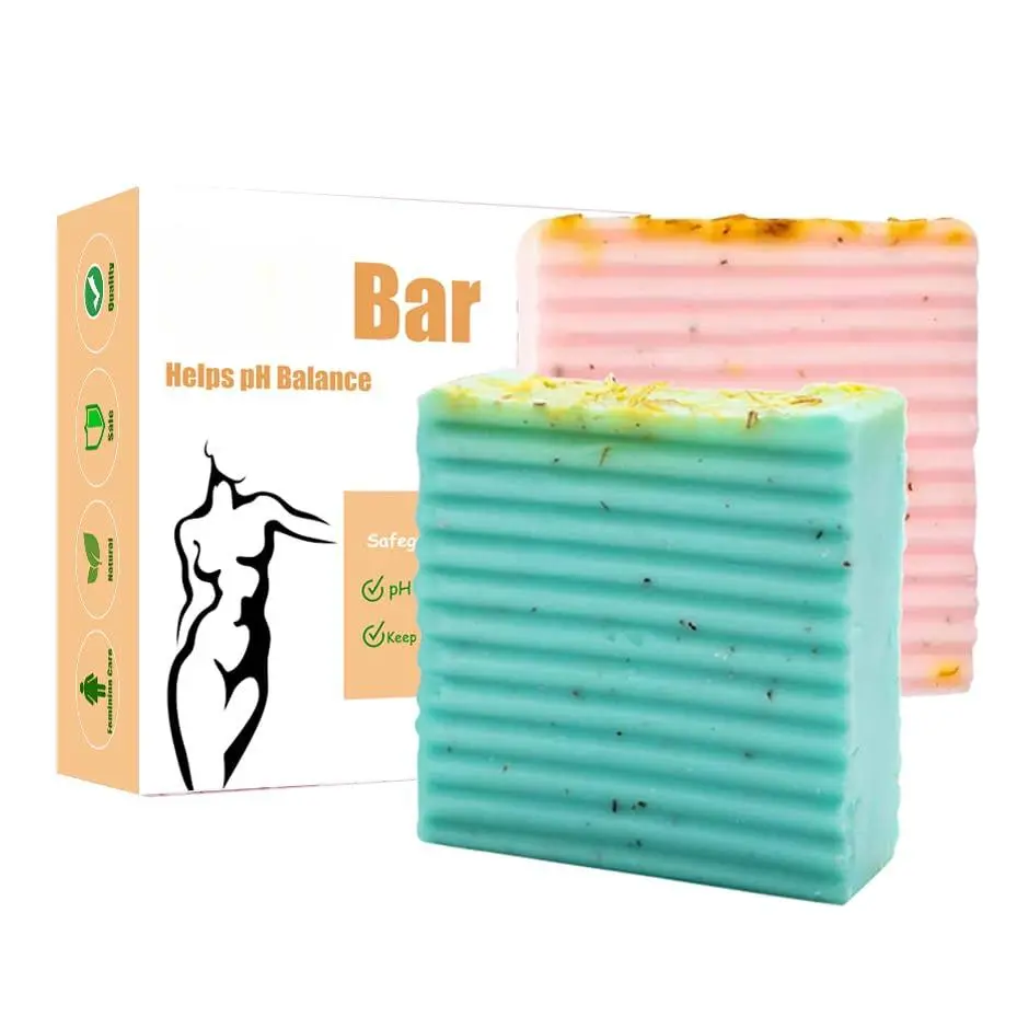 2 Pack pH Balancing Cleansing Bars with Organic Extracts, Handmade Hydrating Body Care Soap for Sensitive Skin, Refreshing Mint Scent