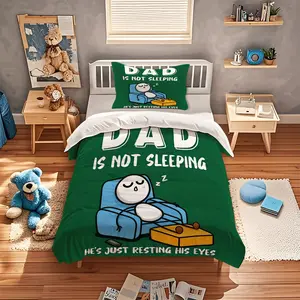 Fun Dad Is Not Sleeping, He's Just Relaxing His Eyes Print Pattern Pillow (Including Pillow Core), Suitable For Decorative Cushions On Sofas, Beds, Bedrooms, And Dormitories, a Fashionable Pillow For Fathers