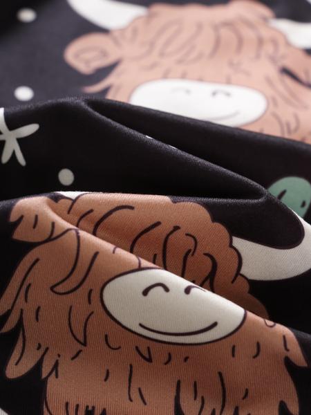 Women's Leopard Print Button Front Pocket Shirt & Pants Pyjama Two-piece Set, Elegant Comfy Long Sleeve Top & Trousers PJ Set, Ladies Sleepwear for All Seasons, Pajama Set