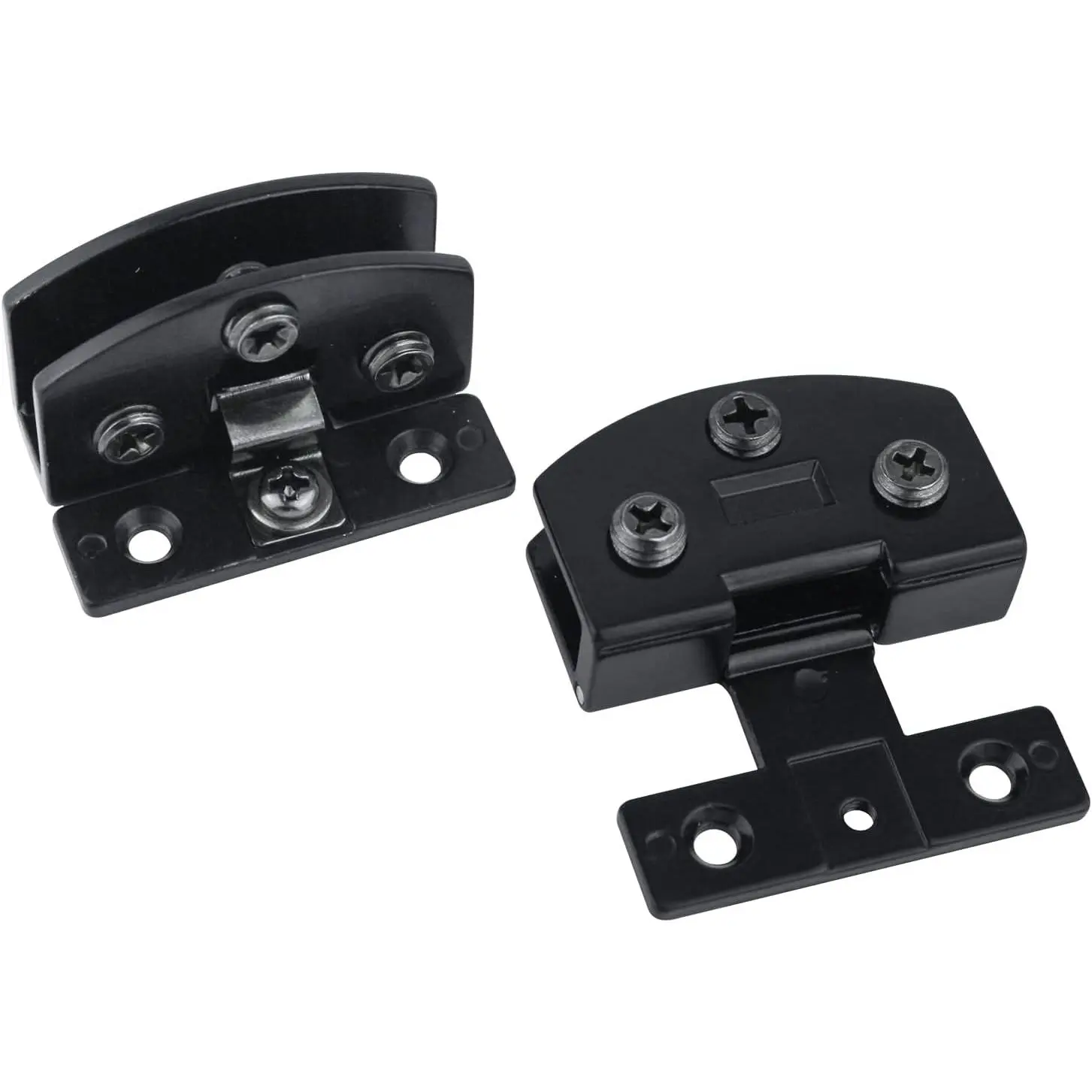 GJANSH Cabinet Glass Door Hinge,2 PCS 90 Degrees Frameless Door,Cupboard Display Cabinet Glass Clip Showcase Wine Clamp Gate Hinge