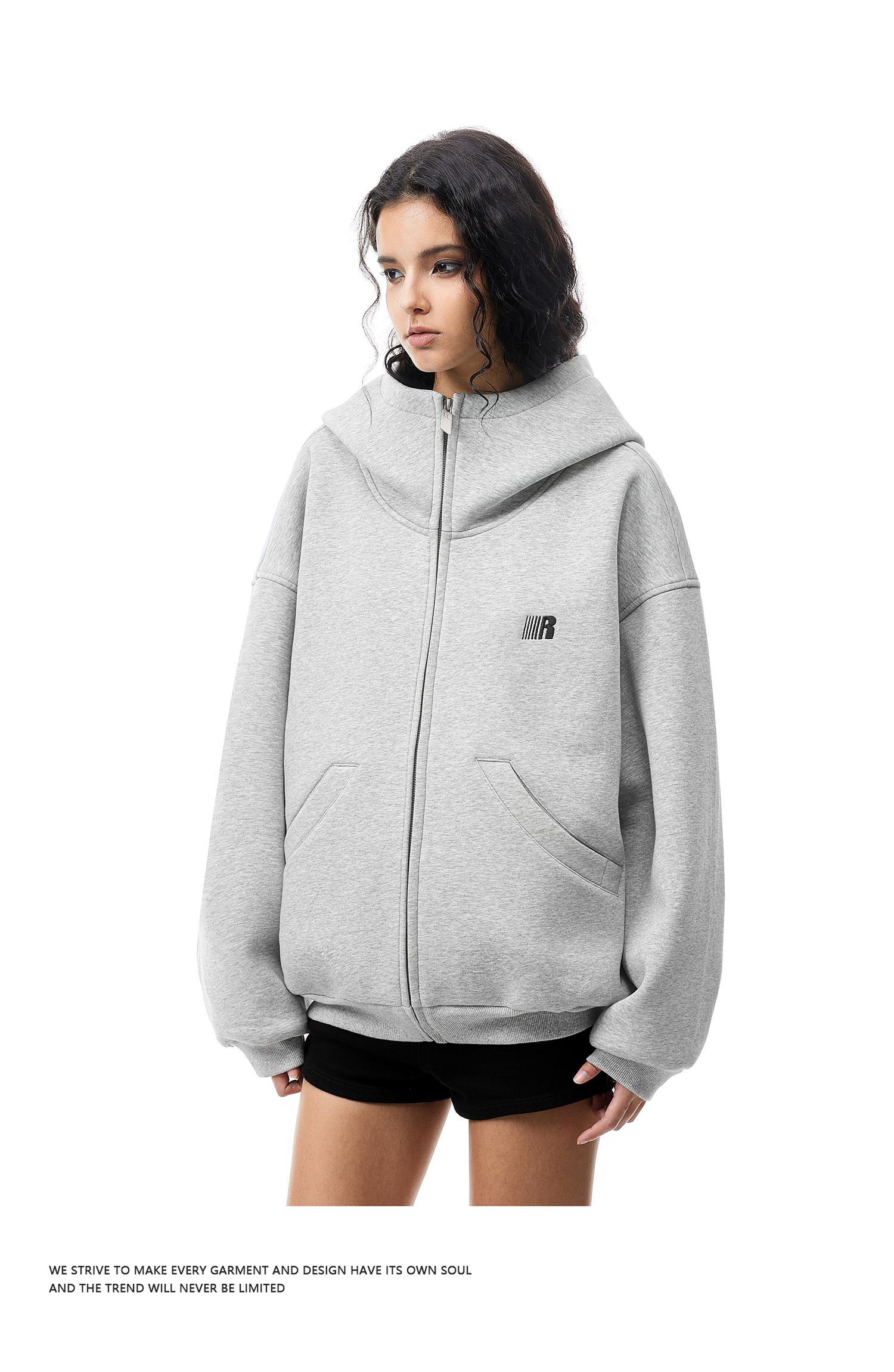 FDR Big Hood Eases Social Anxiety Hoodie High Neck Oversized Unisex Embroidered Letter Fall Cardigan Zip Up Suitable Menswear Womenswear Sweatshirt Pullover Heavyweight #Mentalhealth Tops Casual #valentinesday #tiktokshopjumpstartsale #valentinesdaygift S