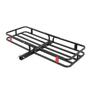 Heavy-Duty 500LB Hitch Cargo Carrier - 53"x19" Over-Sized Cargo Basket for Camping Road Trips - 2" Hitch Receiver Vehicle Mount for Trucks/SUV/RV (Non-Folding Design)