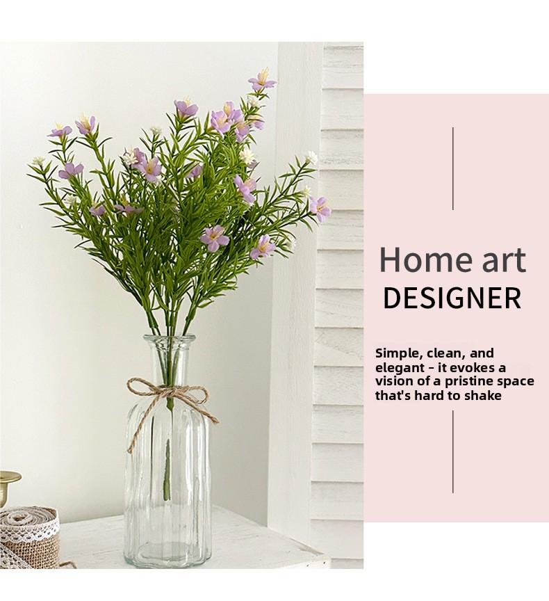 7-branch artificial baby's breath flowers for wedding hall floral arrangements, small bunches of artificial plants for home decoration