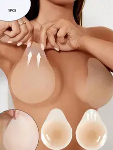 Women's Seamless Invisible Silicone Sticky Bra Petals, Reusable Self-Adhesive Breast Lift Tape, Ideal for Daily Wear, Weddings, Parties, Dresses