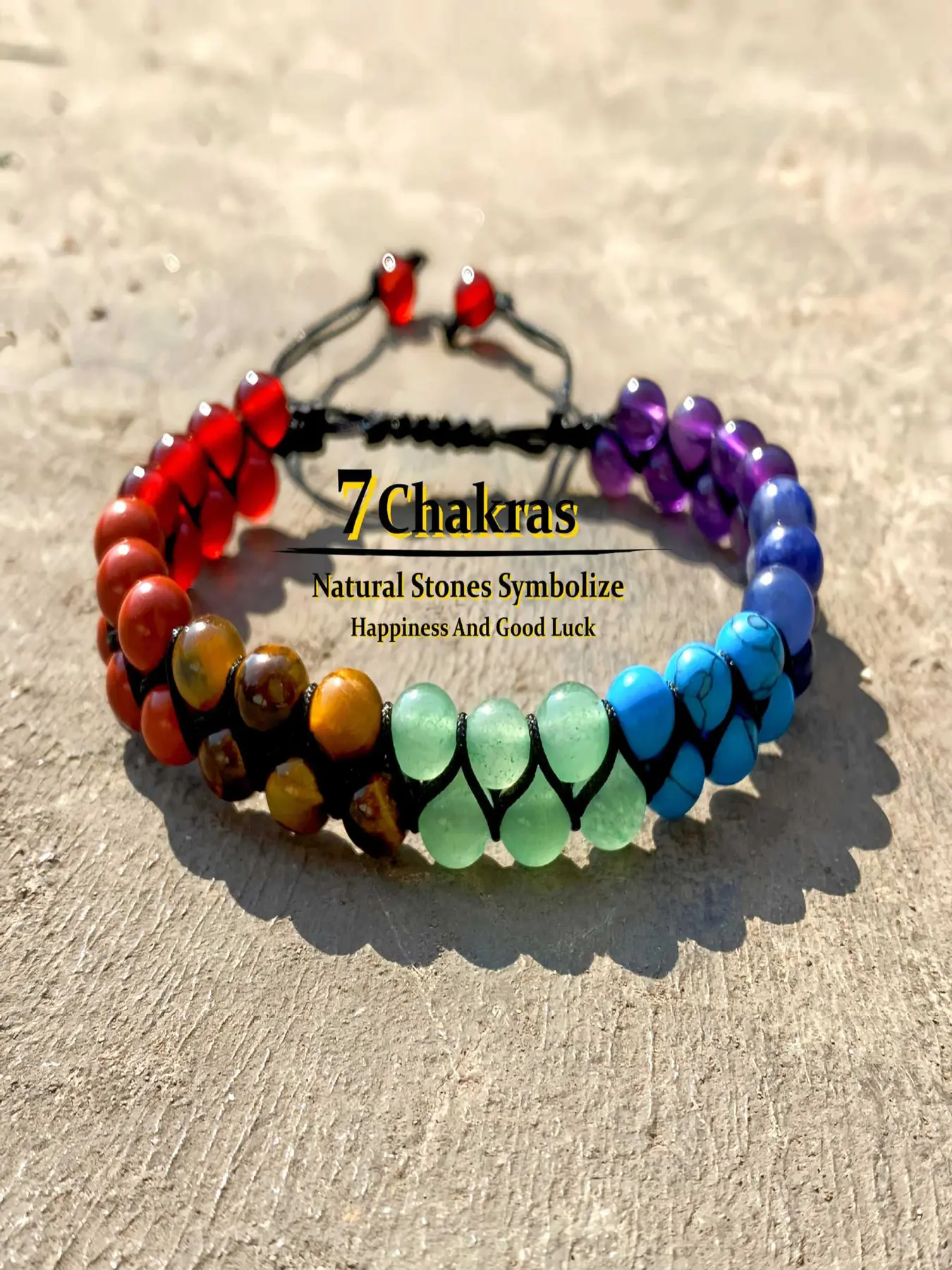 Elegant 7 Chakra Artificial Crystal Braided Bracelet For Women Unique Lucky Beaded Accessory