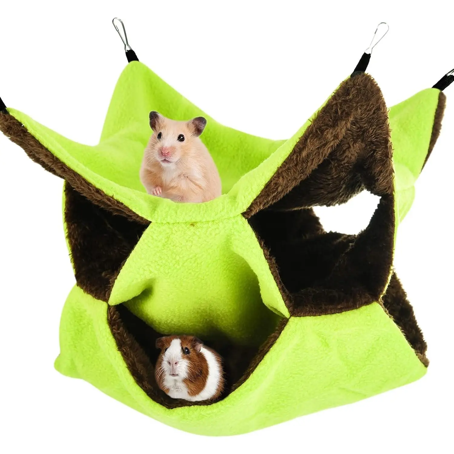 3 Tier Ferret Rat Hammock,Guinea Pig Cage Accessories,11.8x11.8 Inches, Cage  Bunkbed Hammock for Small ,Guinea Pig,Ferret,Kitten,,Chinchilla,Rat,Parrot
