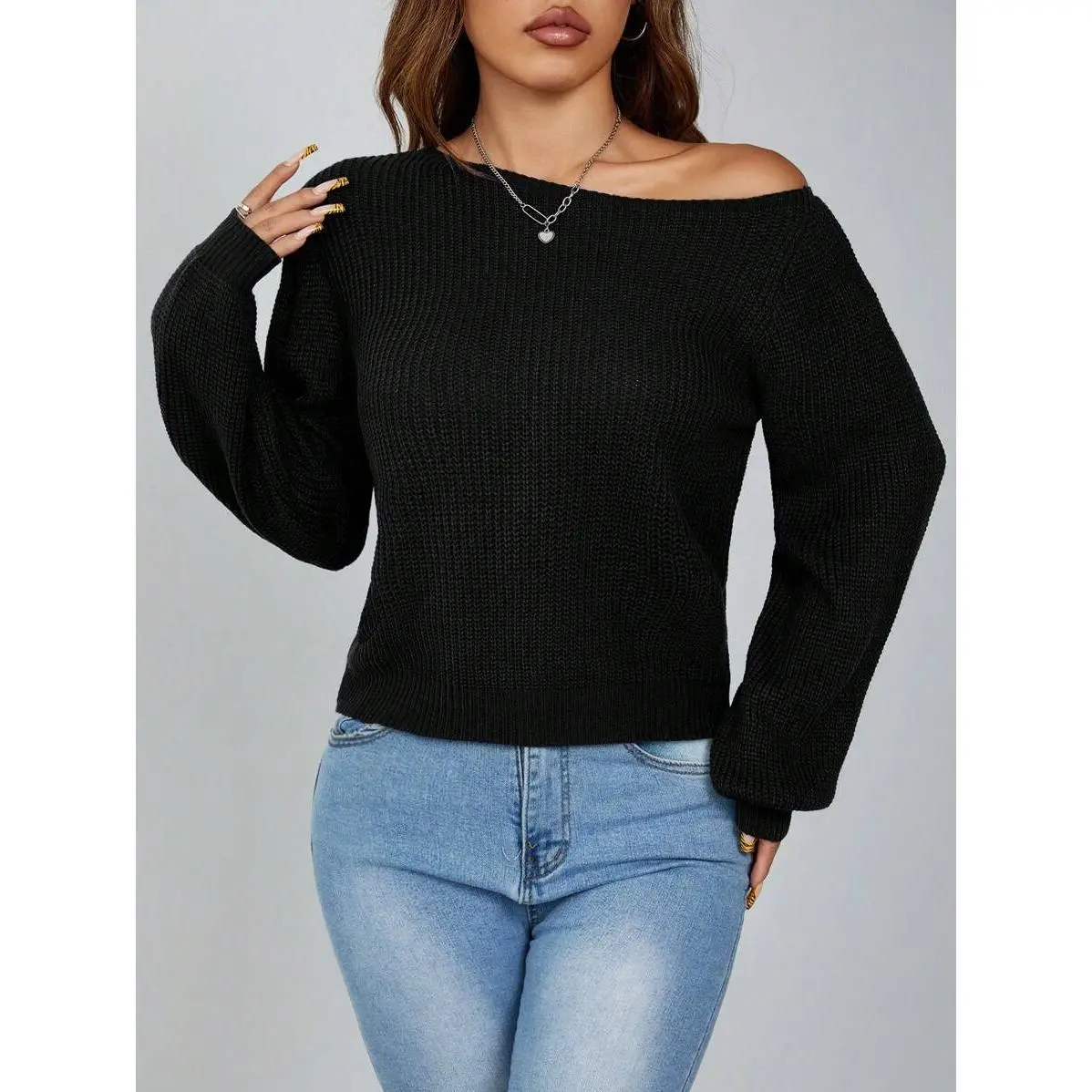 baba,aknitwear,fabric,,plus,size,coat,,roomy,raglan,cardigans,Embroidered,Bear,Collar,jumper,,Chunky,Batwing,loose,fit,sweaters,zn,wool,comfy,fashionable,autumn,clothing,midnight,scardigan,casual,fashion,knitwear,drop,cardigan,Tie,Back,PETITE Pullover Sla