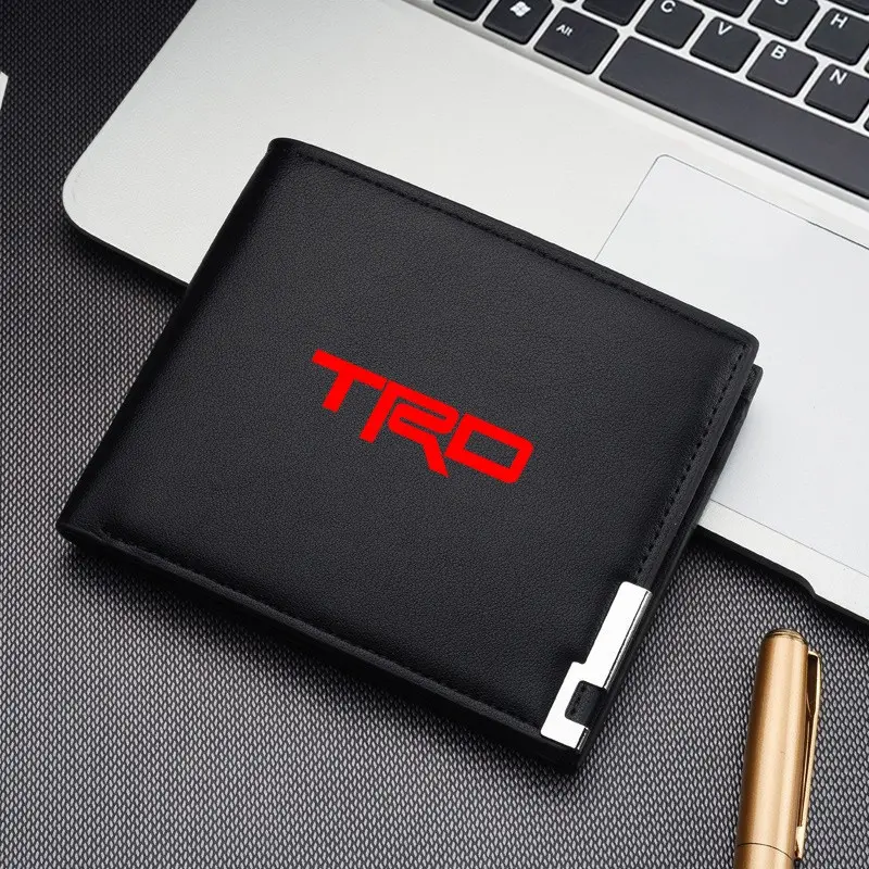 Leather Car Driver License Case Card Holder Men's Wallet For Toyota TRD Logo Corolla Chr Avensis Yaris Camry Racing Accessories