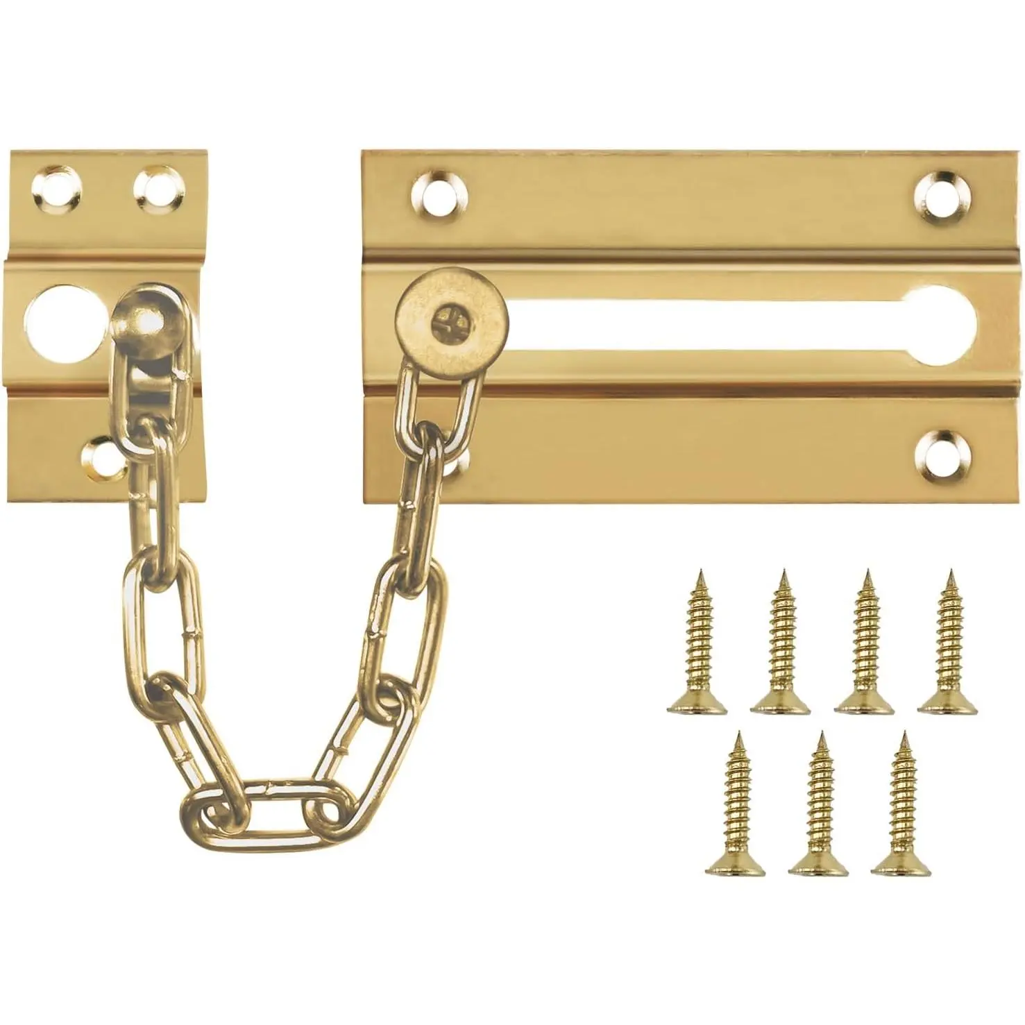 Door Chain Lock for Inside Door with Upgraded 7 Holes, Thickened Chain Door Lock Guard for