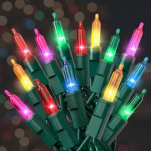 Christmas String Lights with Green Wire - 100 Count, 20 Ft Multicolored Christmas Tree Lights for Xmas Decorations Indoor and Outdoor - Warm Fairy String, Ideal for Patios, Fences, HolidaysAB20Lumora Living