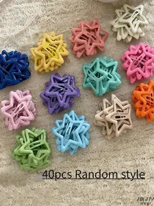 2026 Colorful Star Shaped Hair Clips For Women, Sturdy Decorative Hair Accessories Fit Thick Hair, Cute Styling Ornaments For Daily Casual Outfits And Party Hairstyle Matching