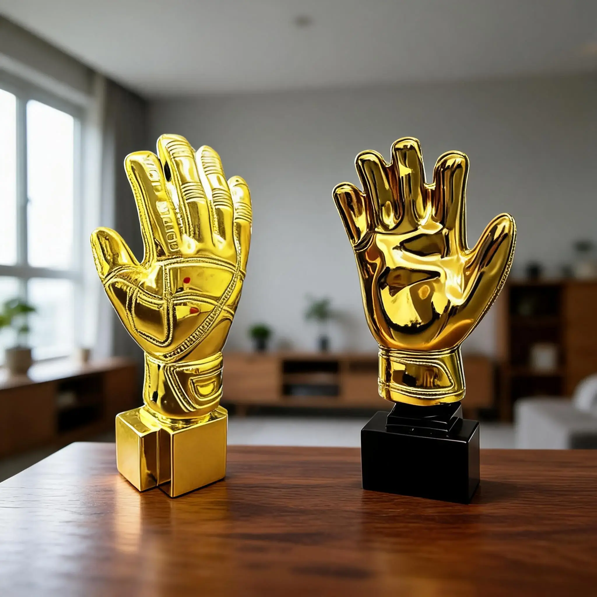 1Best Goalkeeper Golden Glove Trophy Statue, Sports Trophy Statue, Yashin Award Football Match Trophy Model, Soccer Trophies, Fan Collection Souvenir, Desk Placement