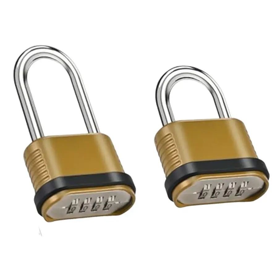 4 Digit Combination Lock, 105mm/72mm Shackle, Weatherproof Padlock, for Storage, Gym, Fence, Shed
