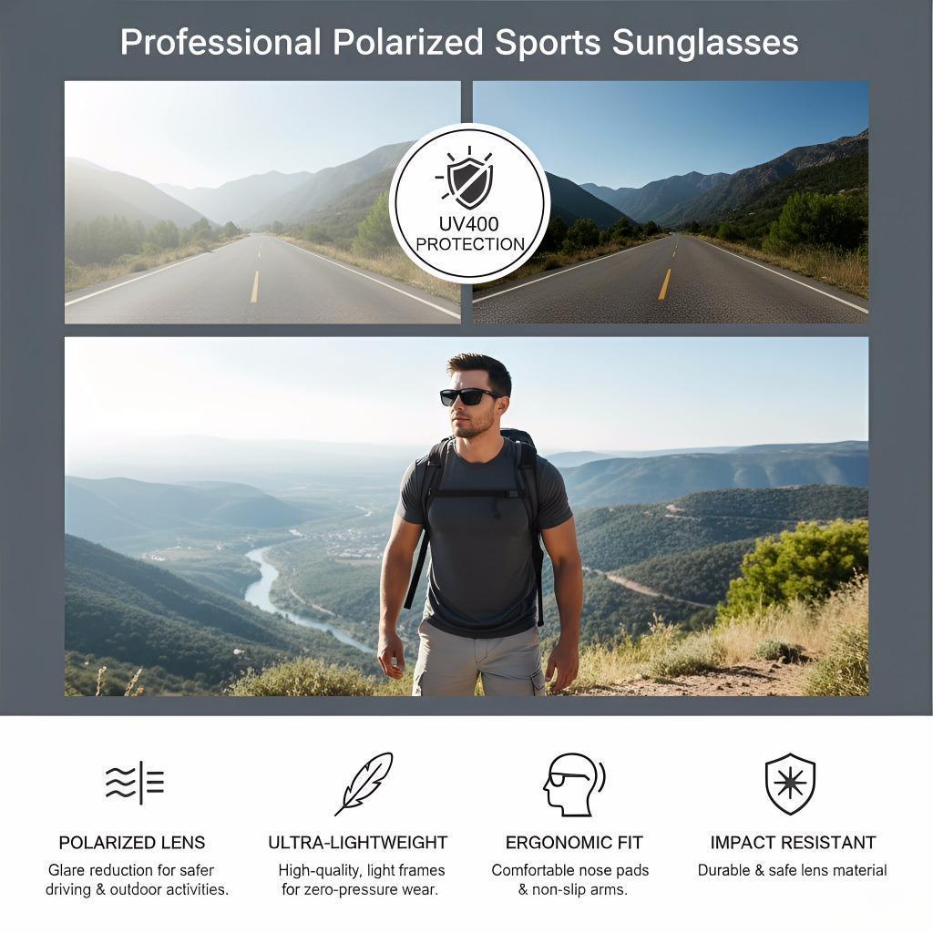 Unisex Polarized Square Sunglasses 2026, Multi-Color Clear & Transparent Frame, Trendy Lightweight UV400 Protection Sun Glasses for Men Women Daily Wear Driving Outdoor Casual Use